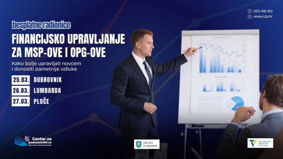 Besplatna radionica (CZP): Financijsko upravljanje za MSP-ove i OPG-ove